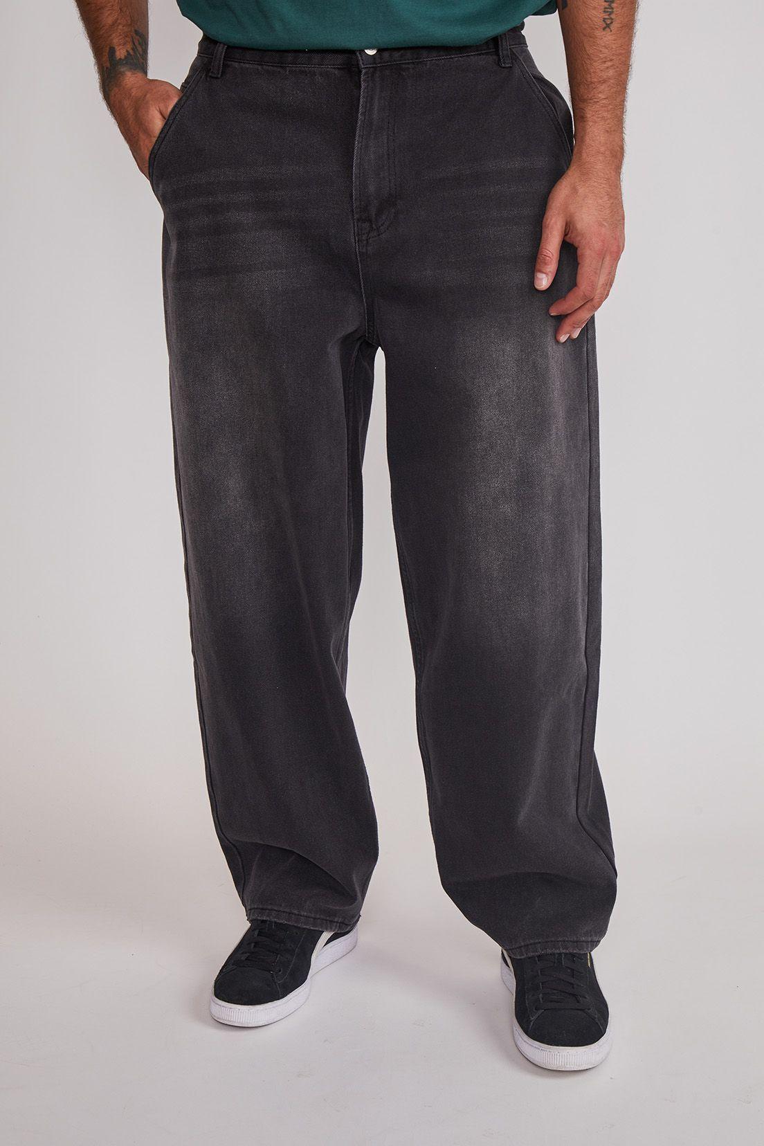 Jeans Hombre Baggy Negro Sioux-0