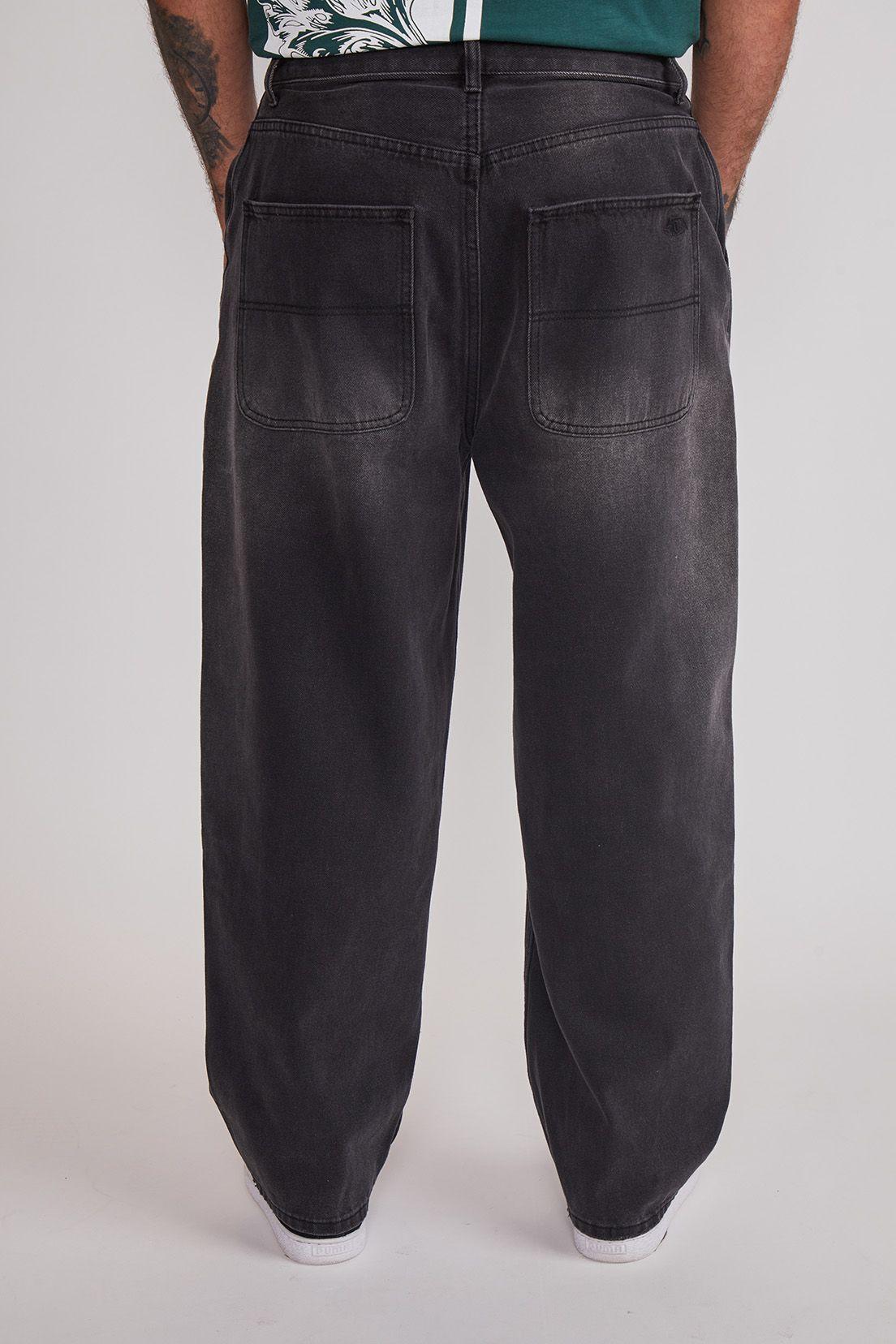 Jeans Hombre Baggy Negro Sioux-1