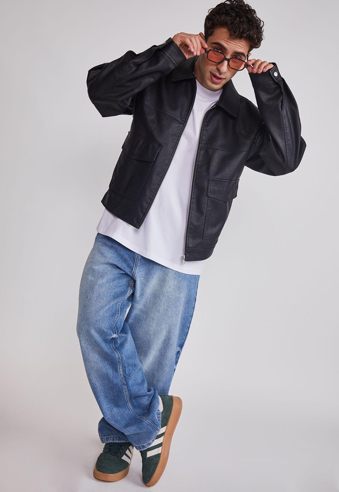 Jeans Hombre Baggy Cierre Azul Sioux-3