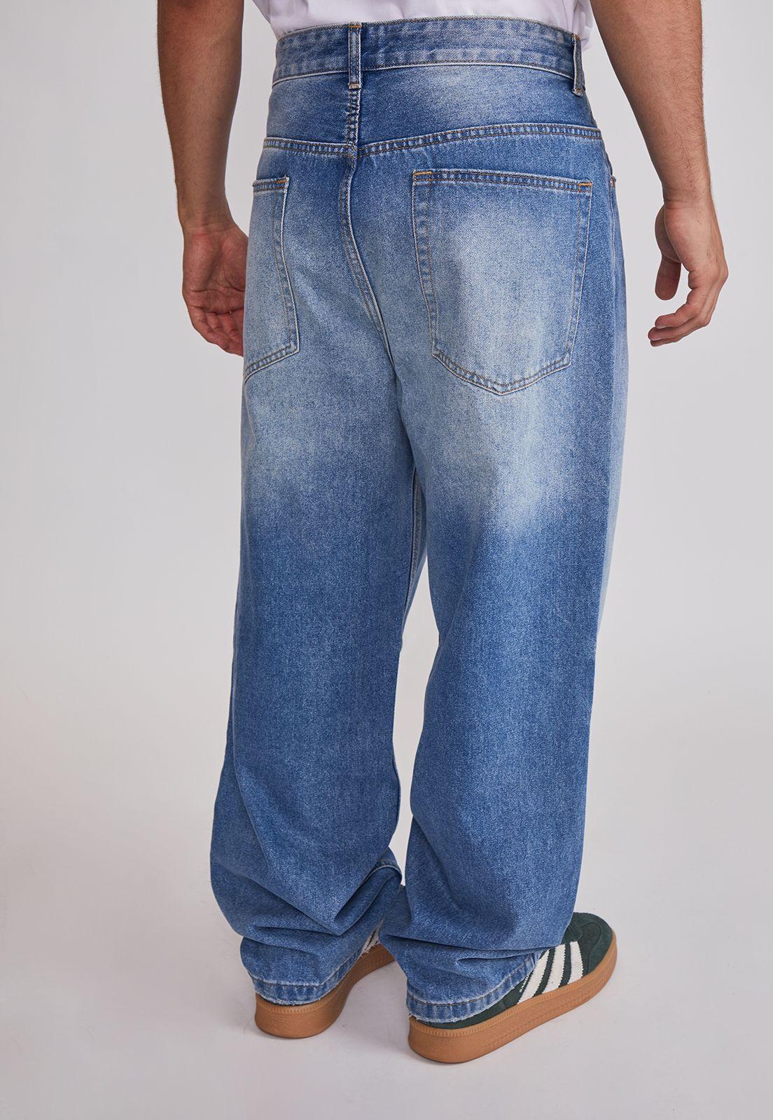 Jeans Hombre Baggy Cierre Azul Sioux-4