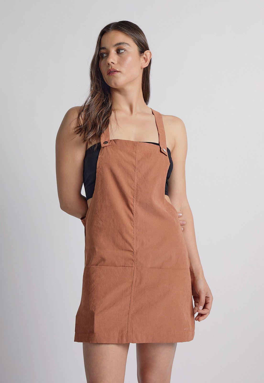 Jardinera Mujer Vestido Naranjo Sioux-0