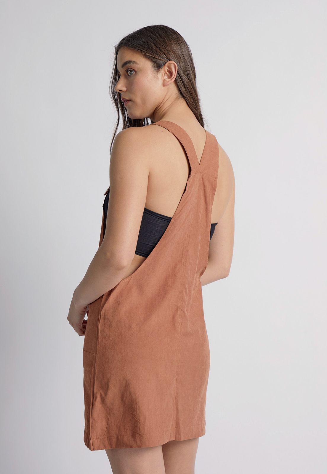 Jardinera Mujer Vestido Naranjo Sioux-2