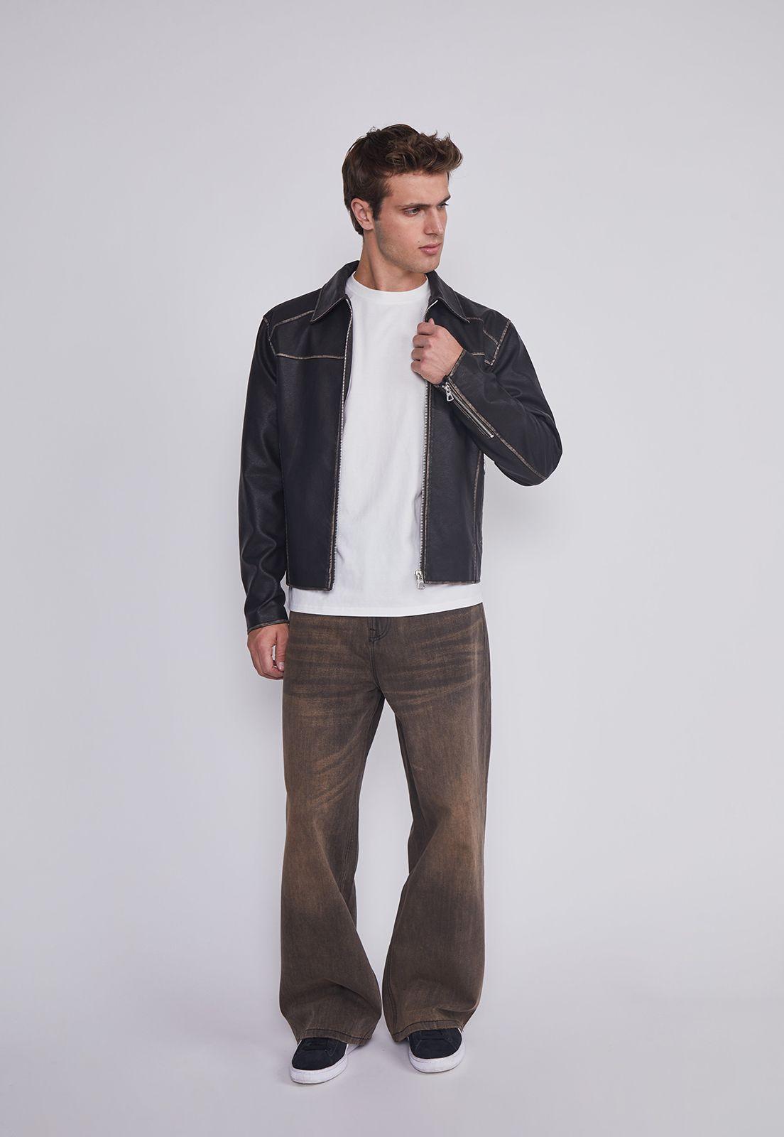 Chaqueta Hombre Motera Negro Sioux-5