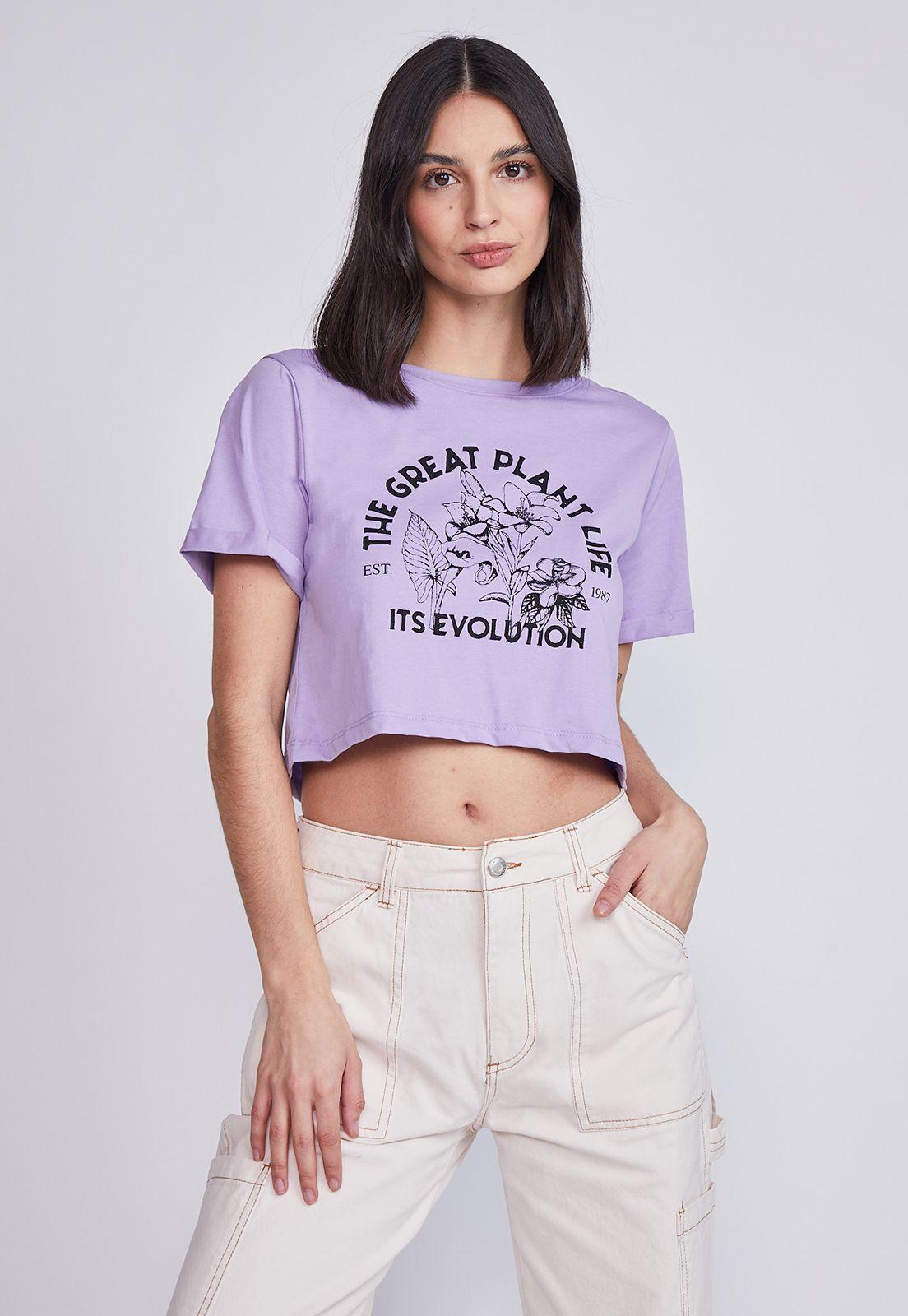 Polera Mujer Estampada Lila Sioux-0
