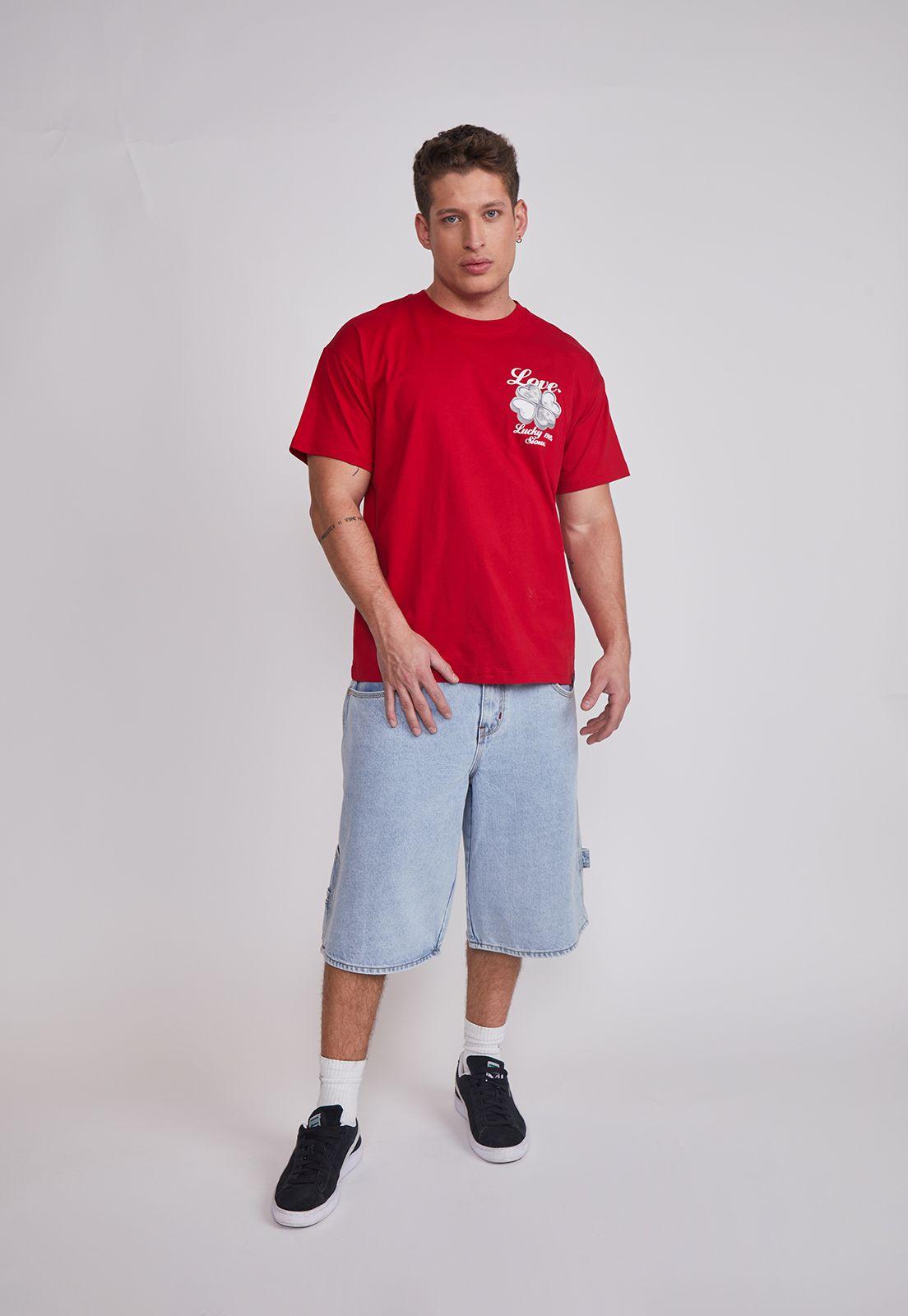 Polera Hombre Lucky Me Rojo Sioux-4