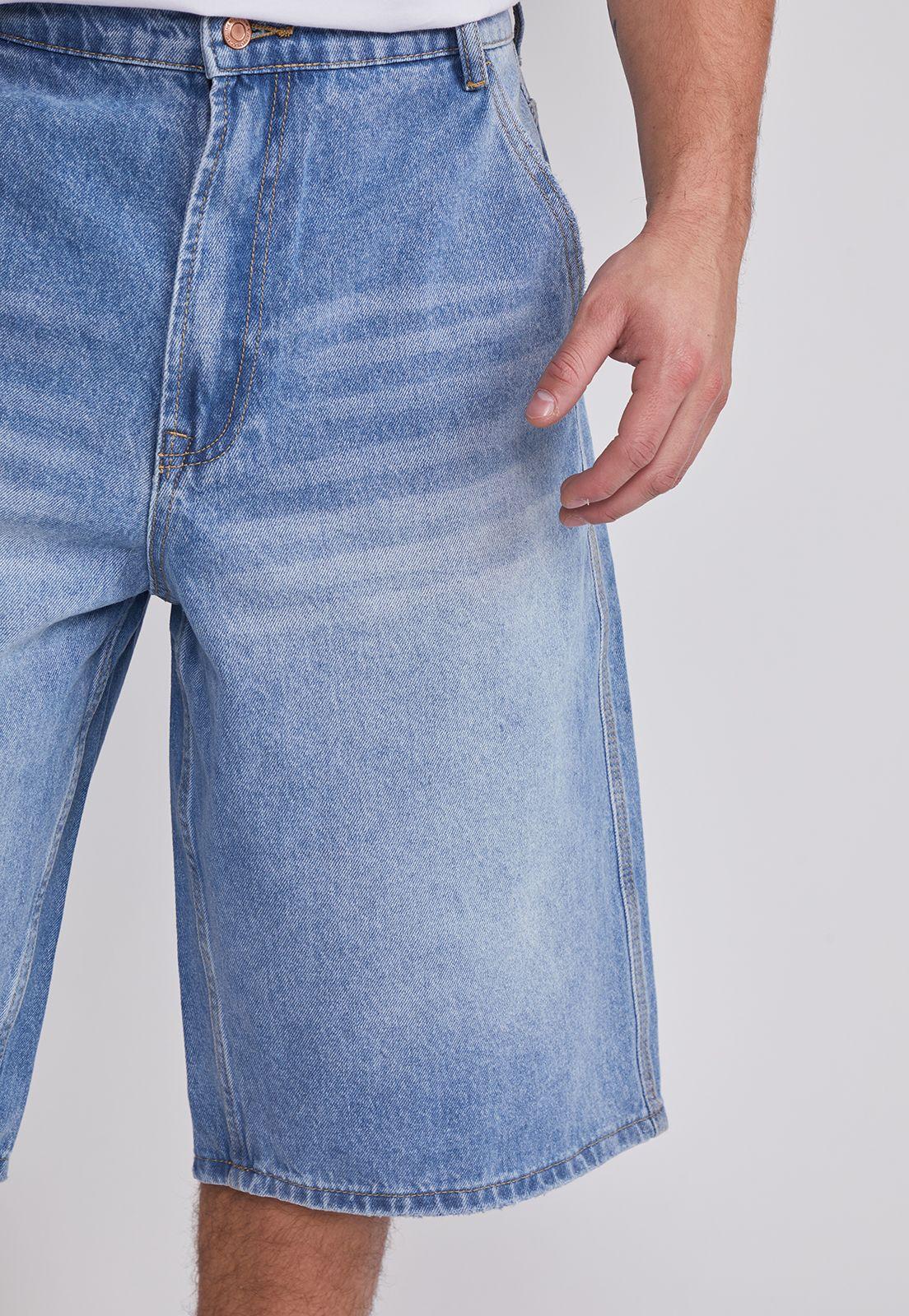 Bermuda Hombre Skater Fit Azul Sioux-2