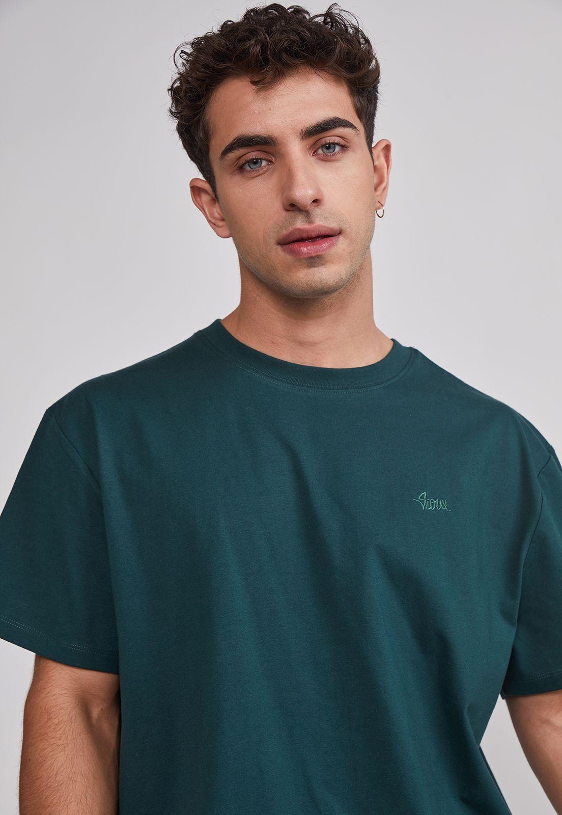 Polera Hombre Basic Lisa Verde Sioux-2