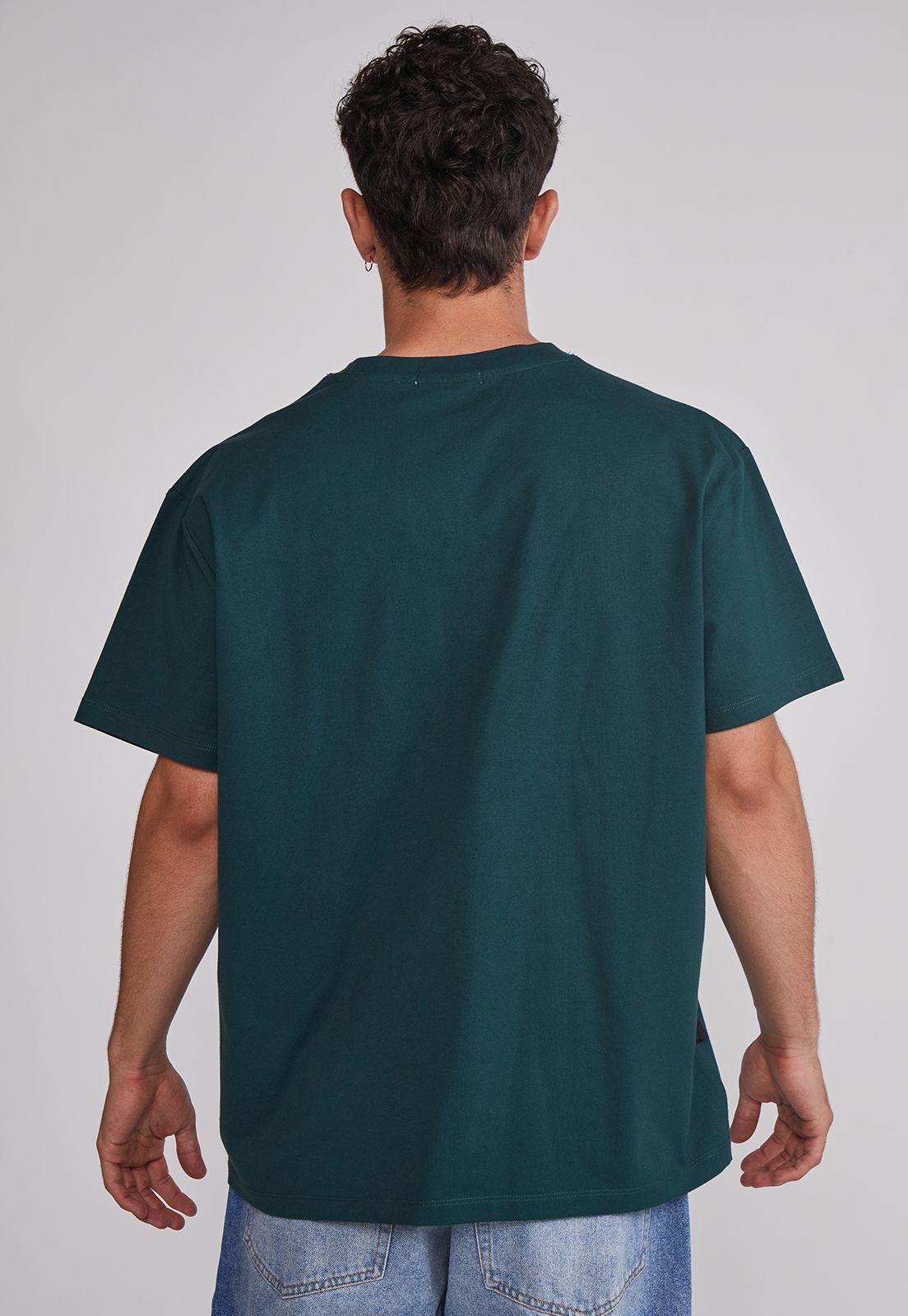 Polera Hombre Basic Lisa Verde Sioux-4