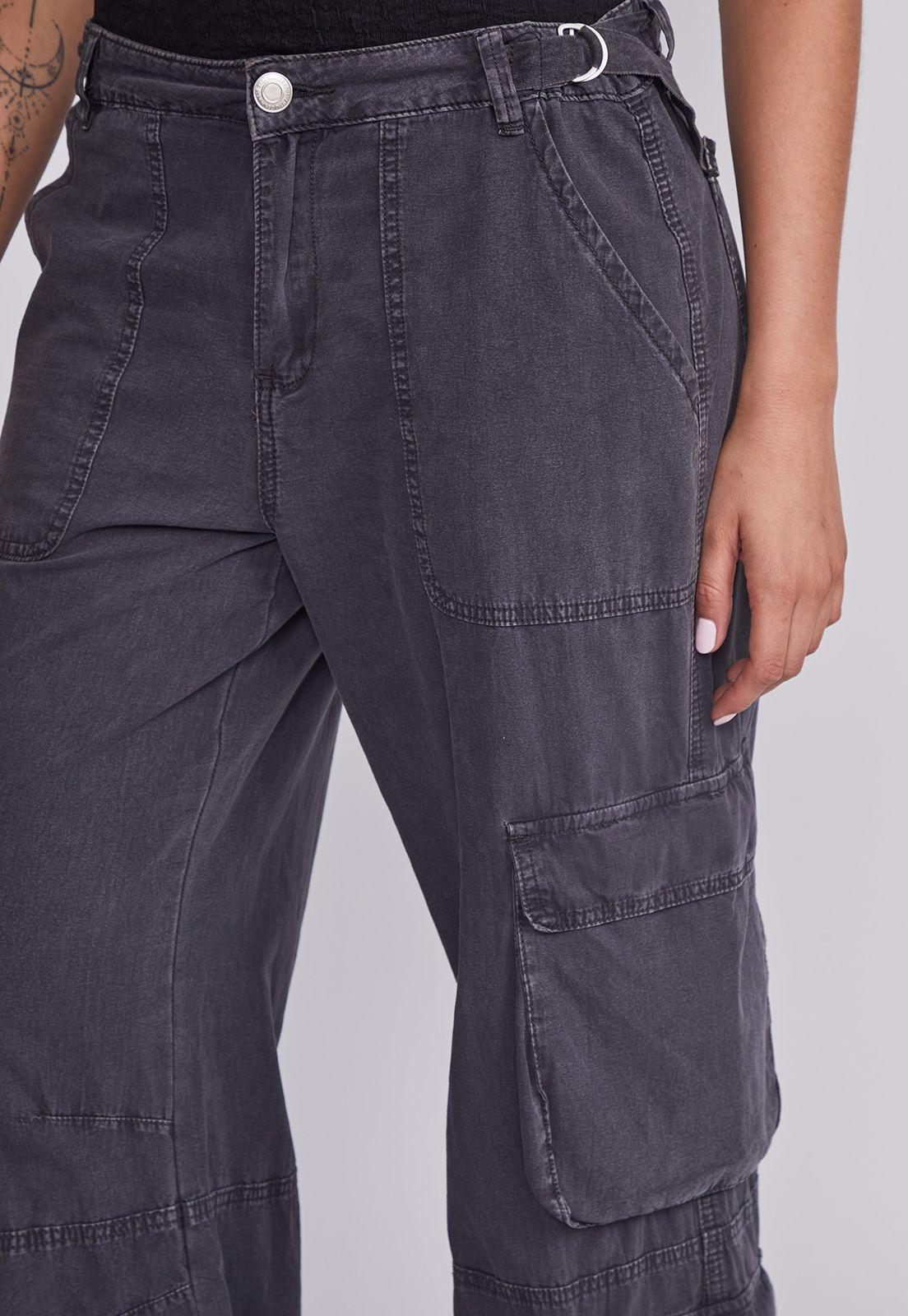 Jeans Mujer Gris Multibolsillos Sioux-2