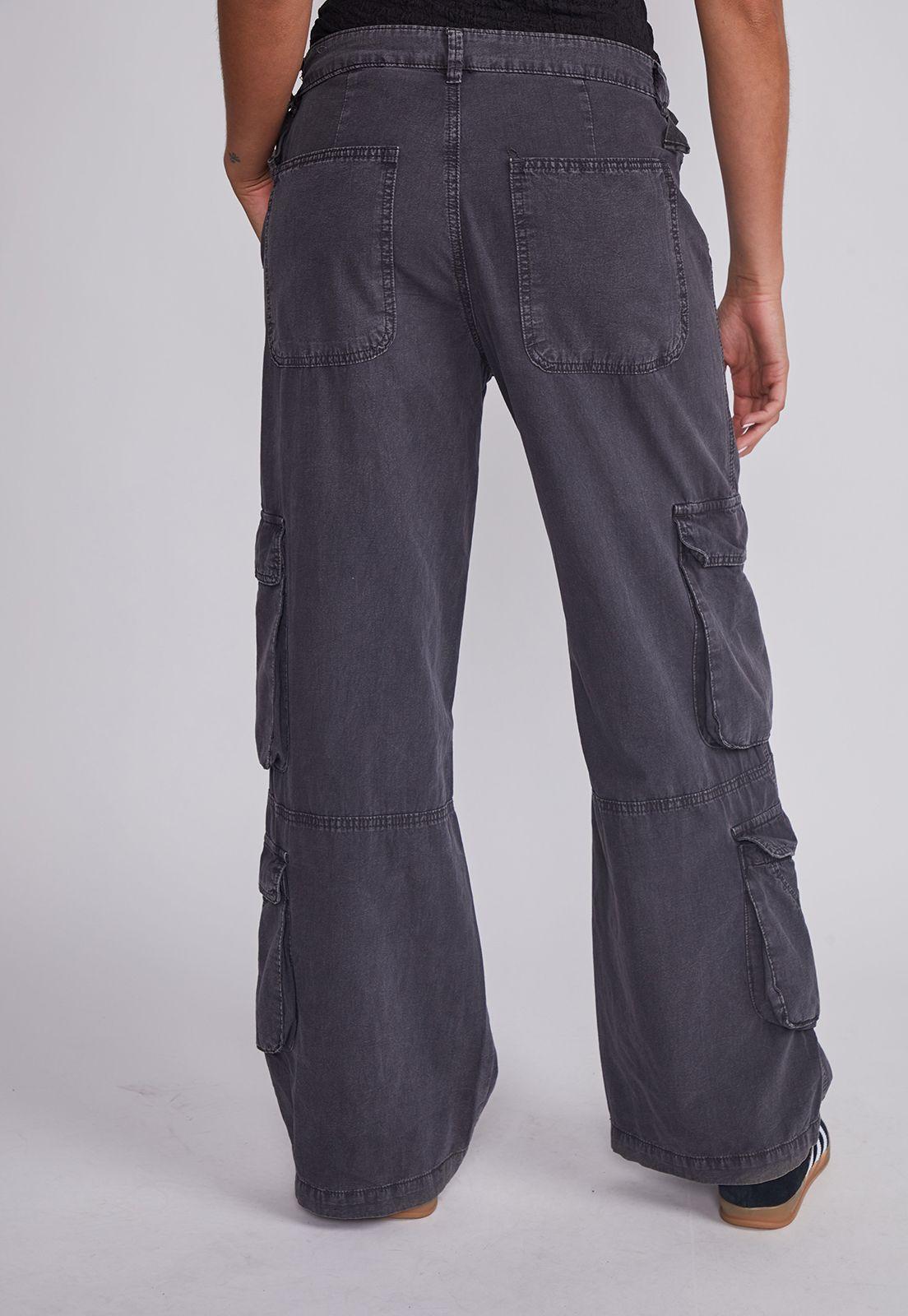 Jeans Mujer Gris Multibolsillos Sioux-3