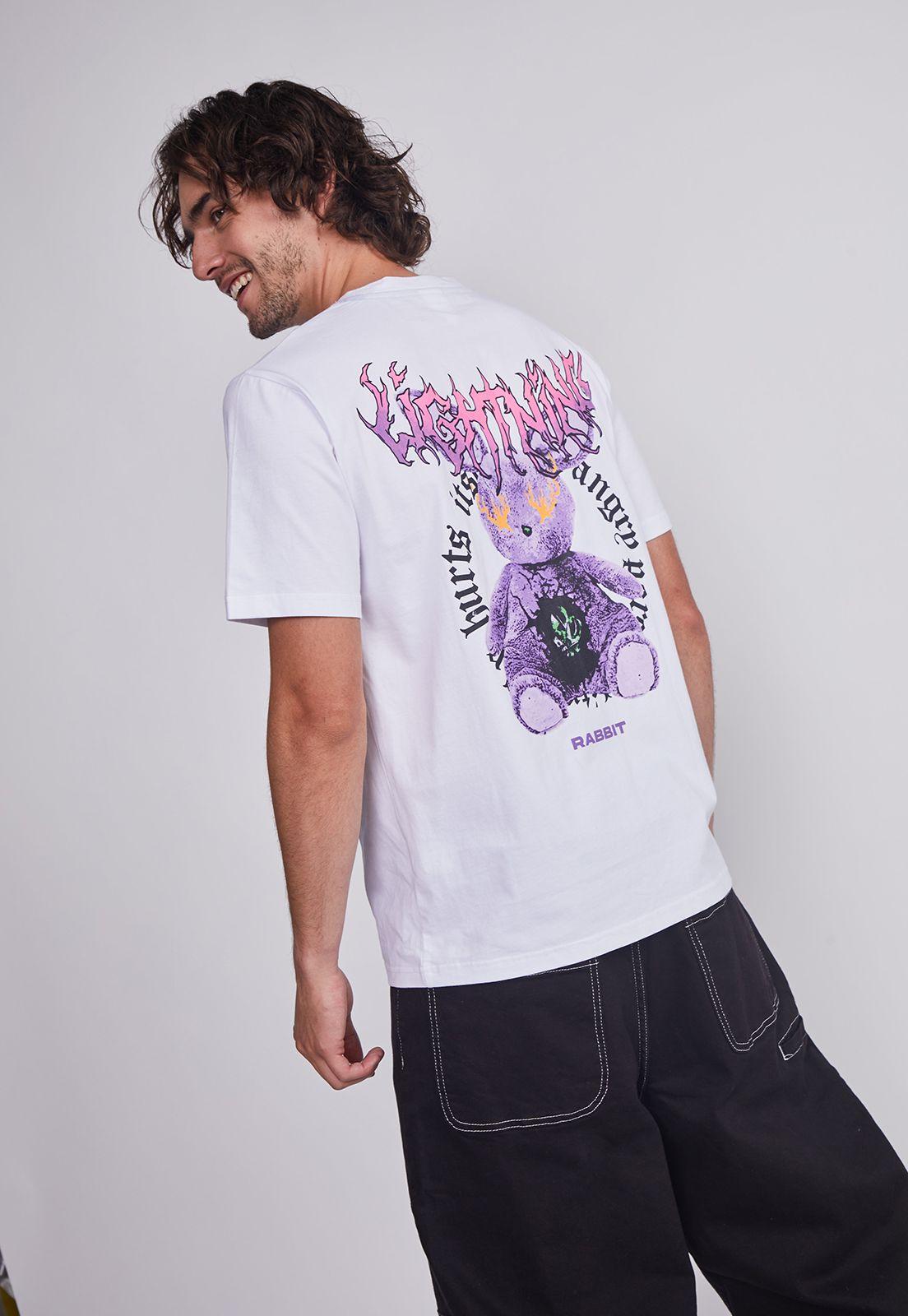 Polera Hombre Blanco Oso Sioux-1