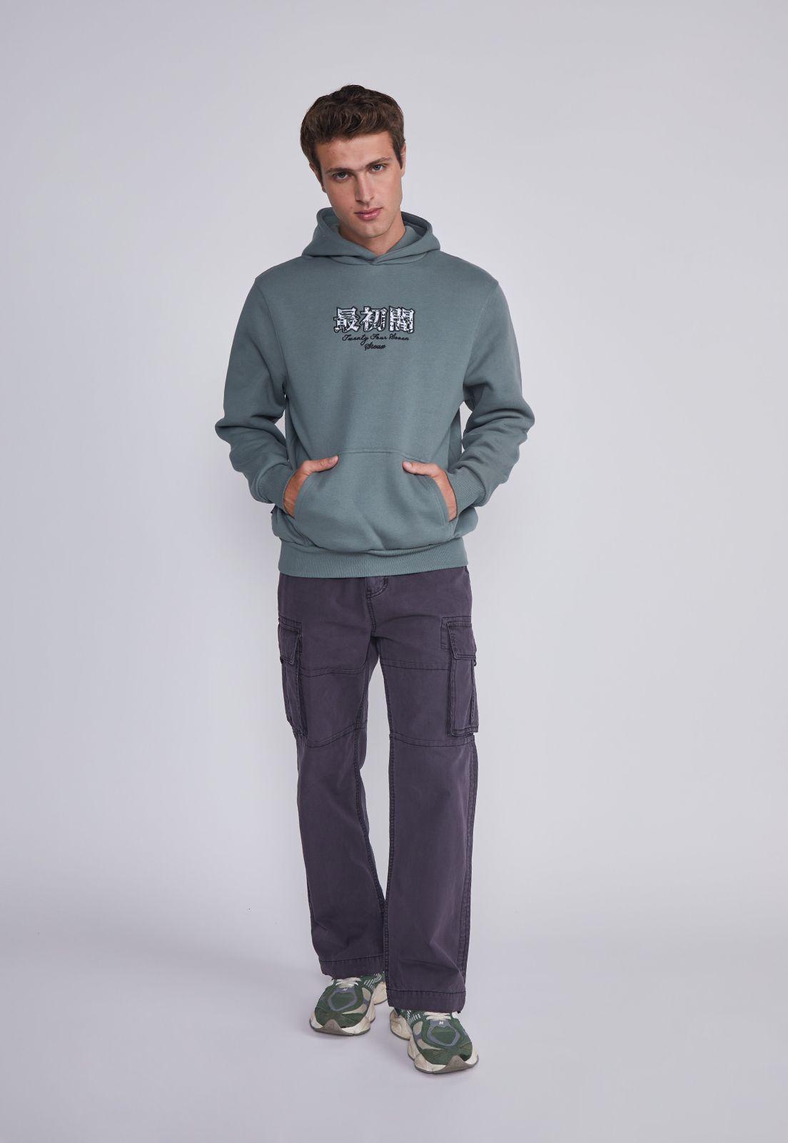 Poleron Hombre Oriental Verde Sioux-4