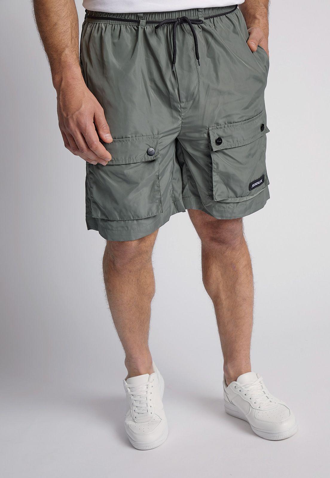 Bermuda Hombre Maxi Bolsillos Verde Sioux-0