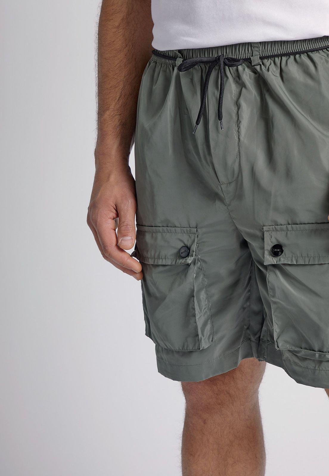 Bermuda Hombre Maxi Bolsillos Verde Sioux-1