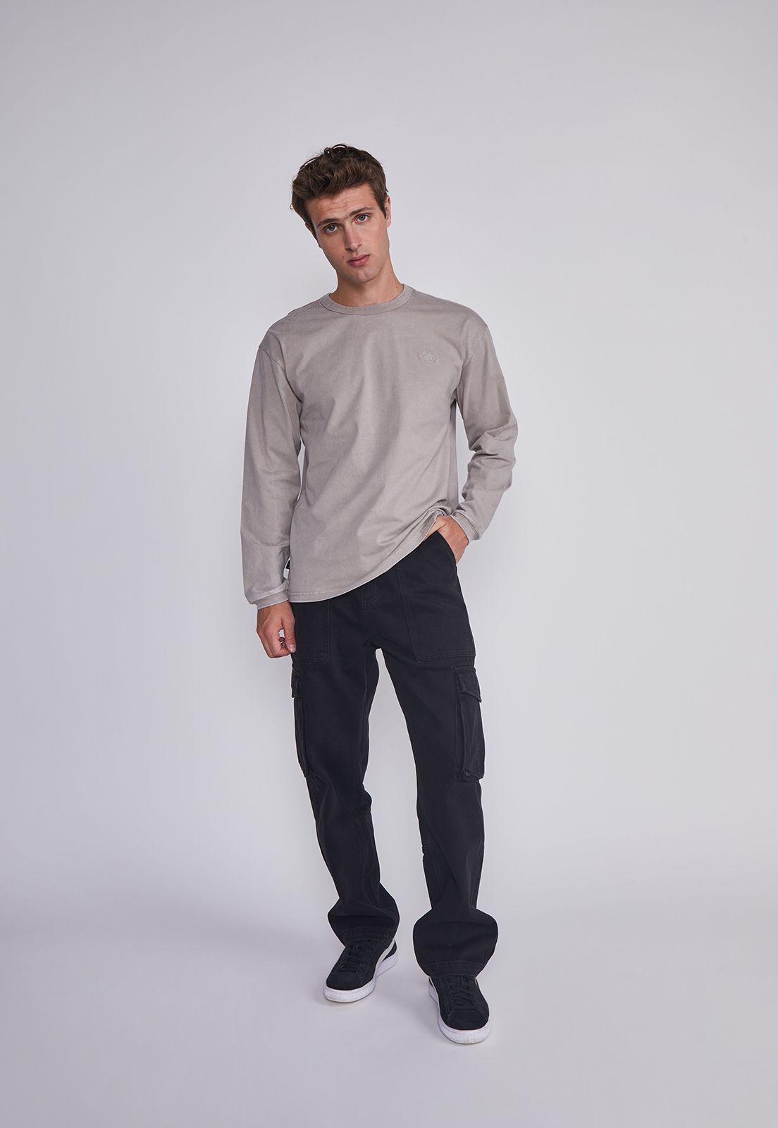 Jeans Hombre Cargo Regular Negro Sioux-3