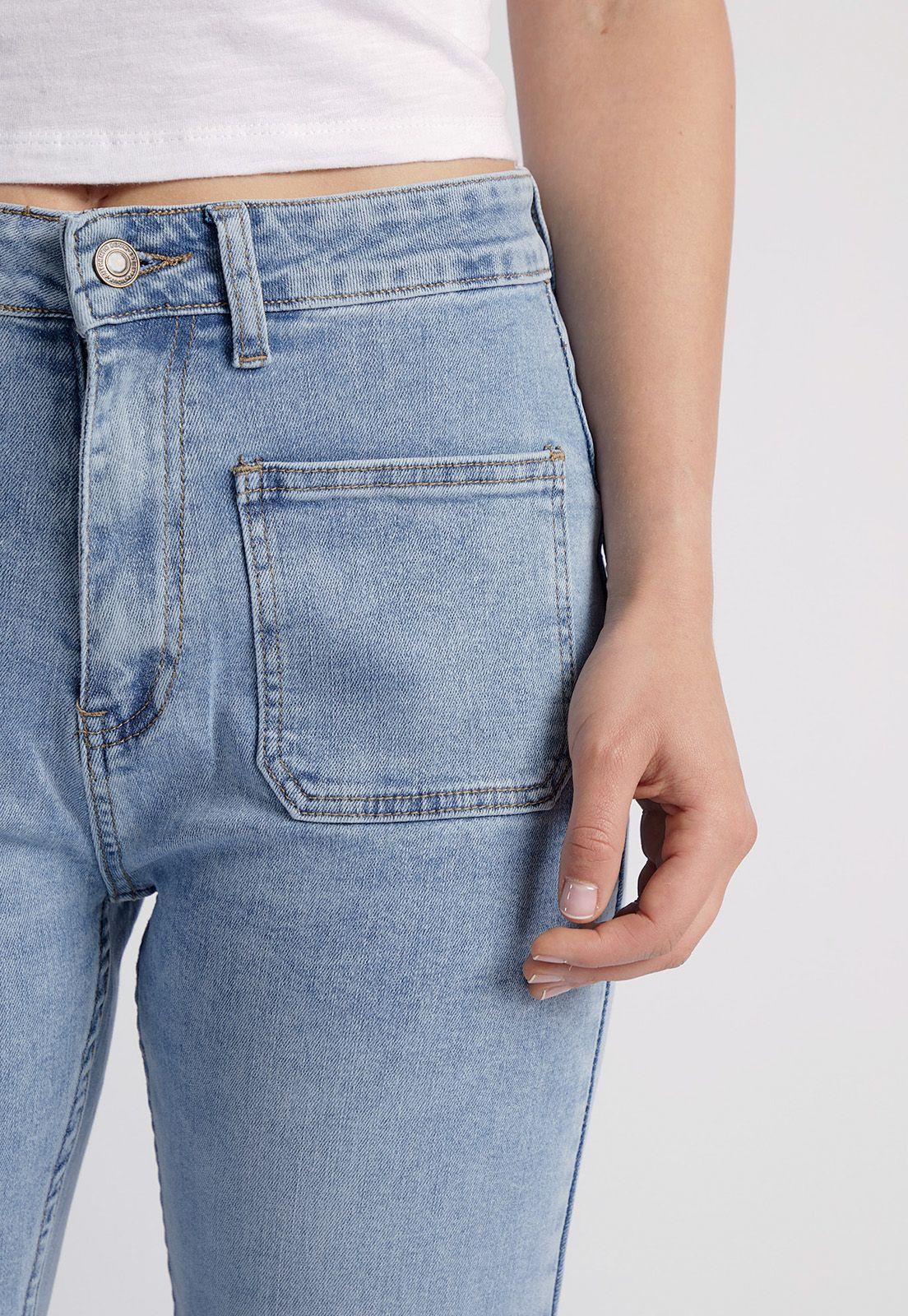 Jeans Mujer Tobillero Azul Sioux-1