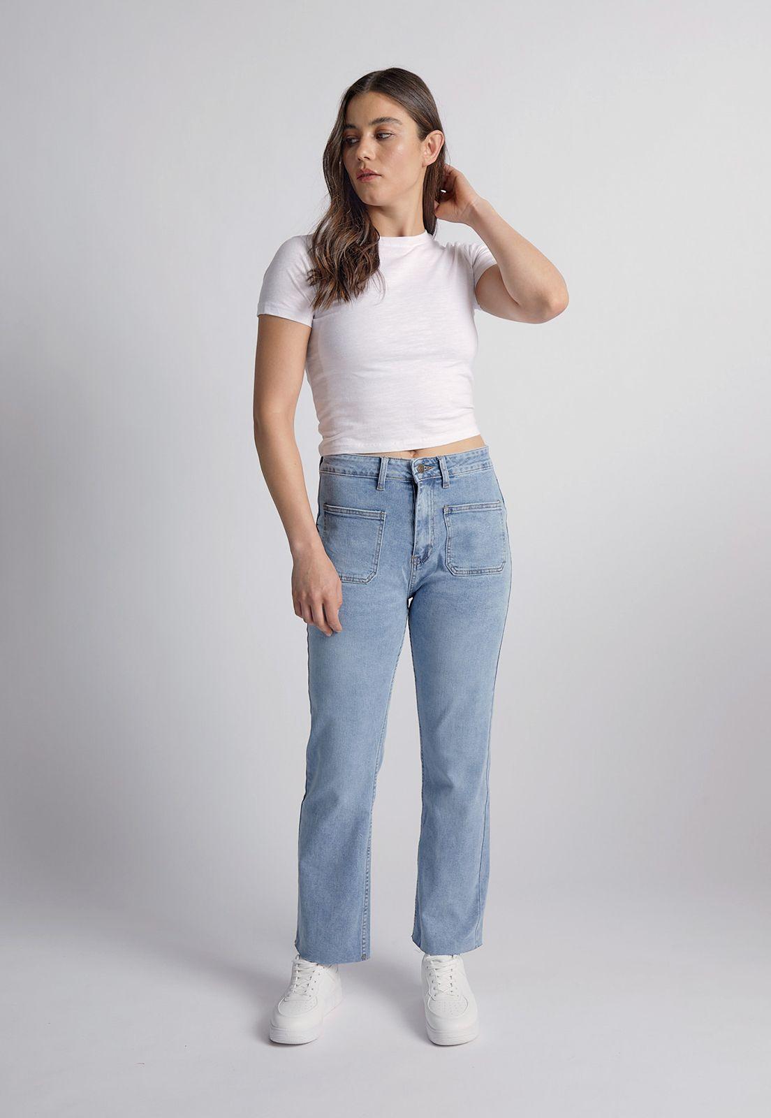Jeans Mujer Tobillero Azul Sioux-3