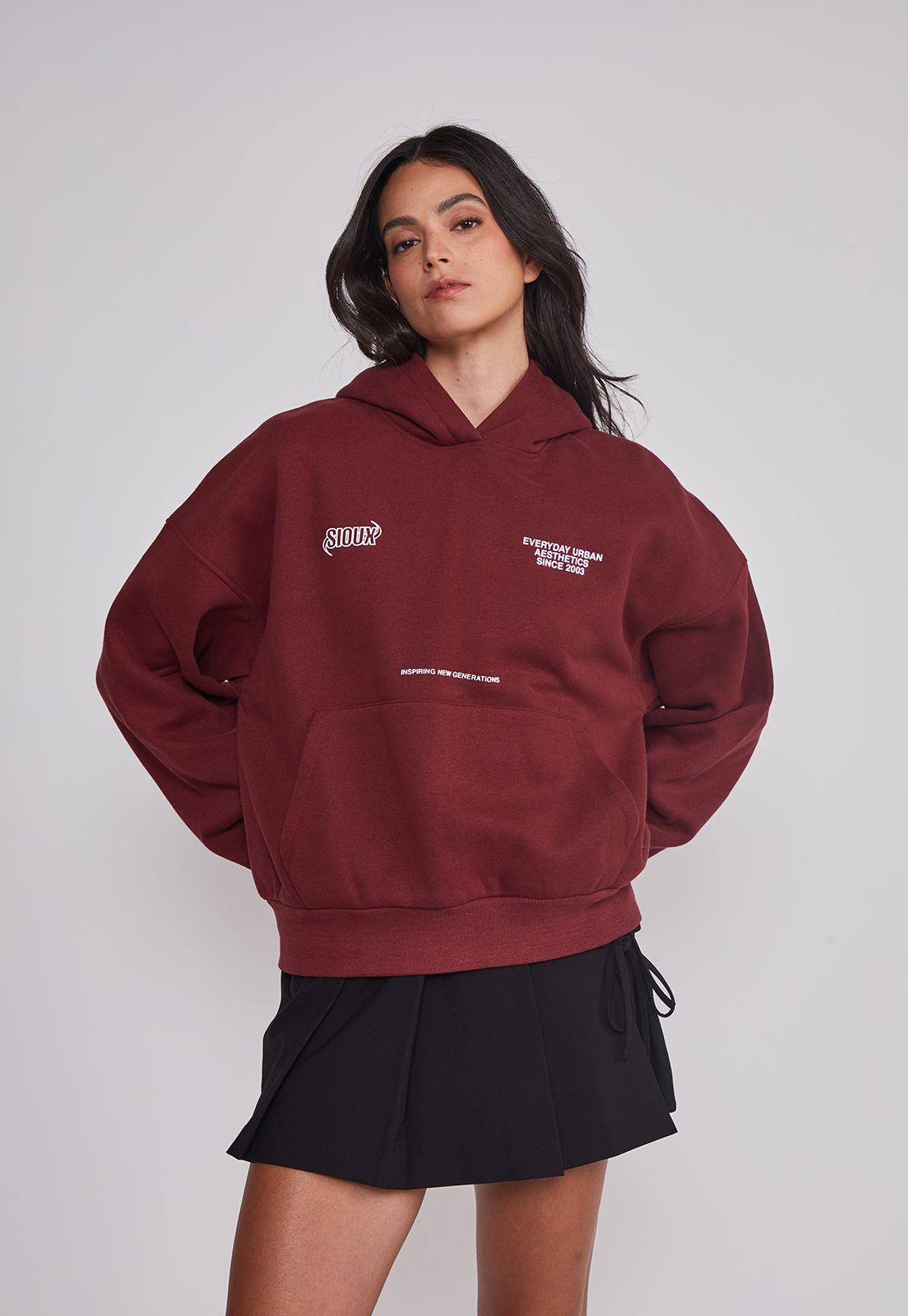 Polerón Mujer Espalda Trend Burdeo Sioux-0