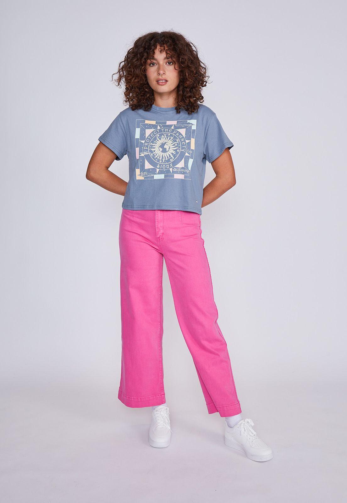 Polera Mujer Protect Planet Celeste Sioux-3