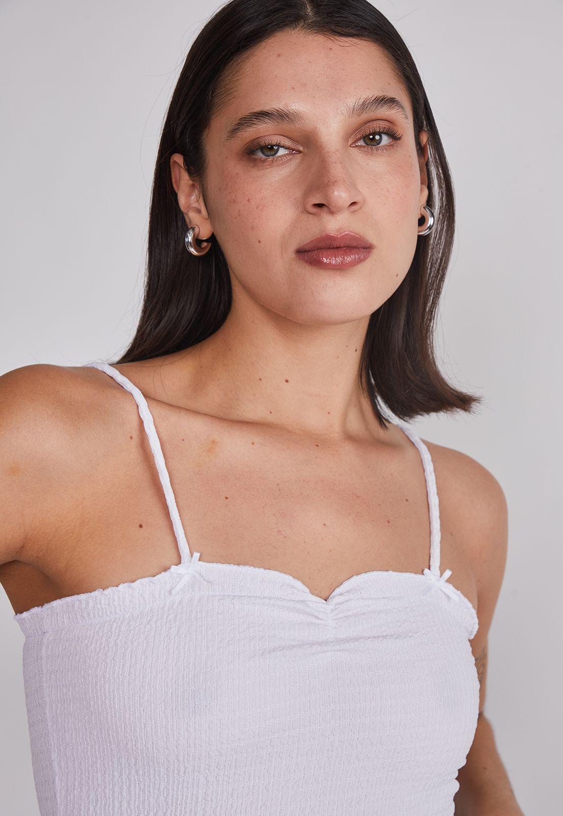 Peto Mujer Tela Texturada Blanco Sioux-2