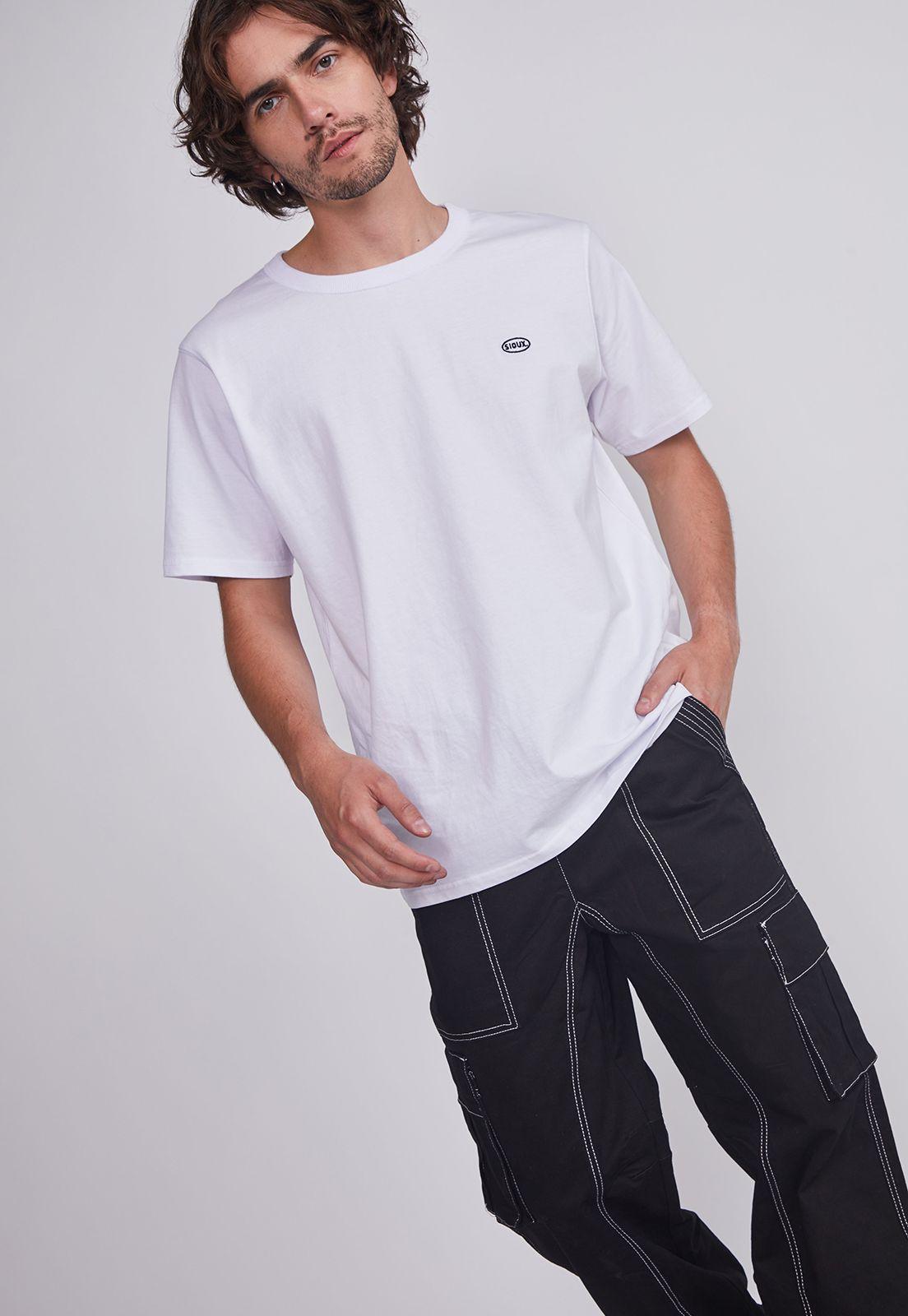 Pantalón Hombre Negro Cargo Costuras Sioux-1