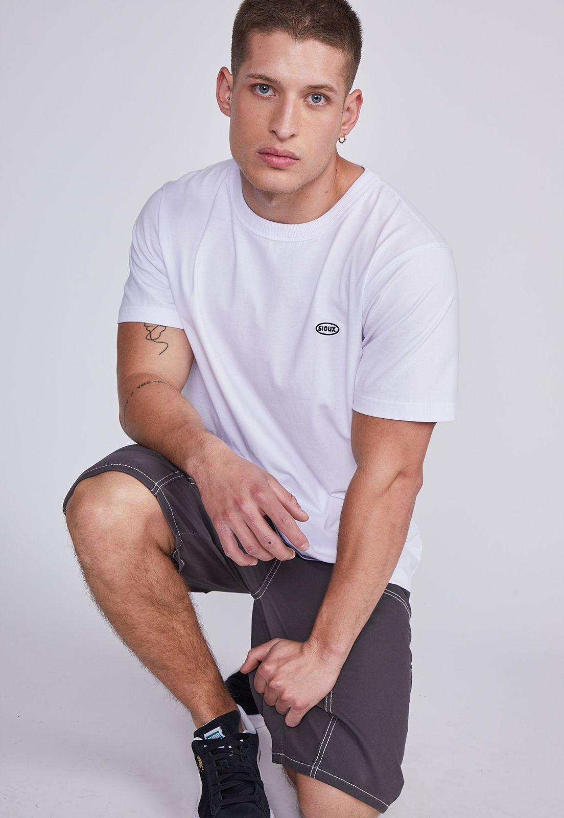 Polera Hombre Blanco Basica Sioux-3