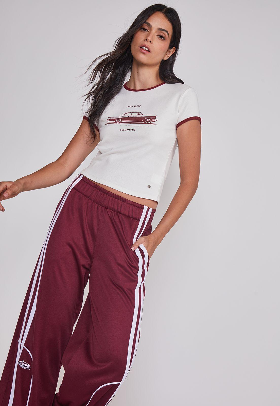 Pantalón Buzo Mujer Track Pant Burdeo Sioux-4