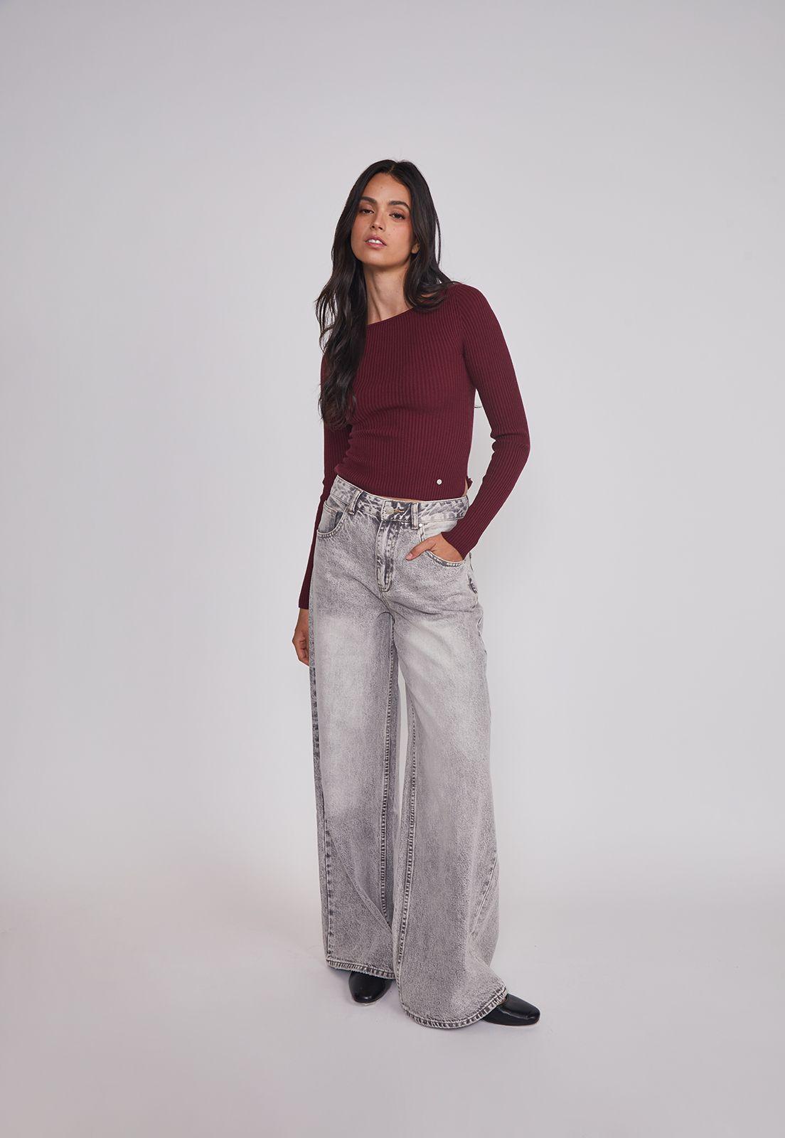 Jeans Mujer Desgastado Rep Gris Sioux-2