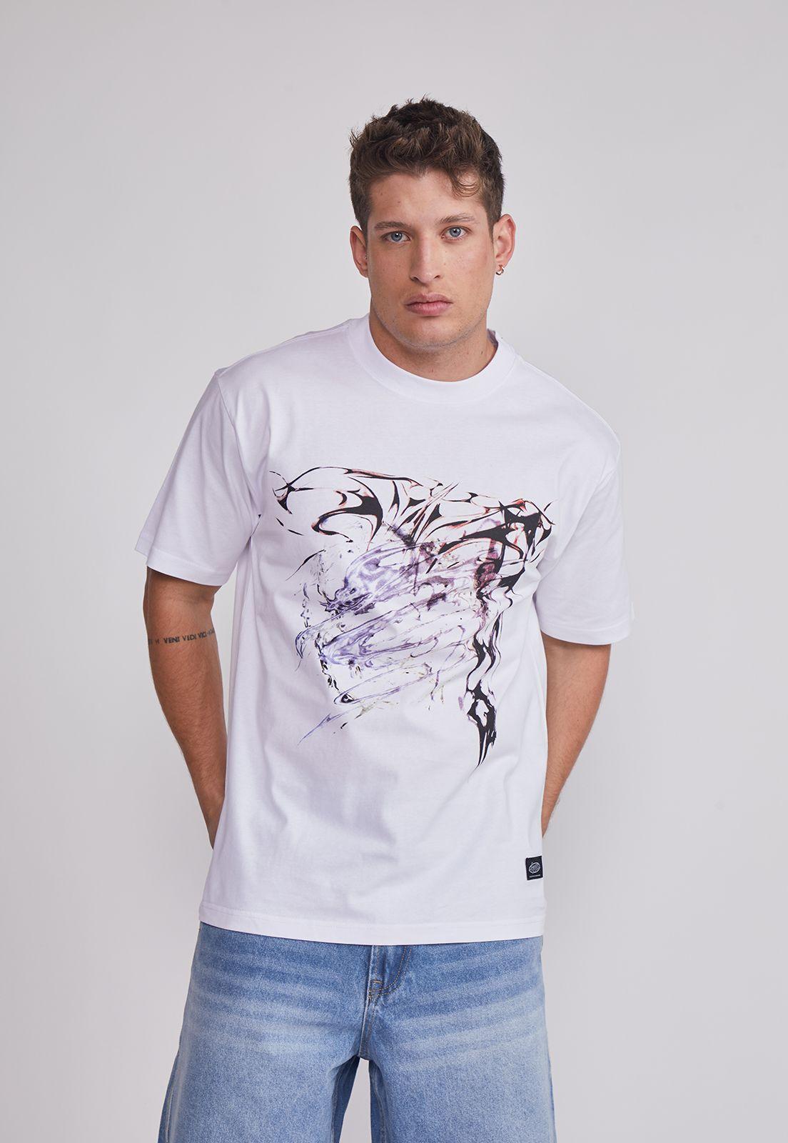 Polera Hombre Moda Print Crudo Sioux-0