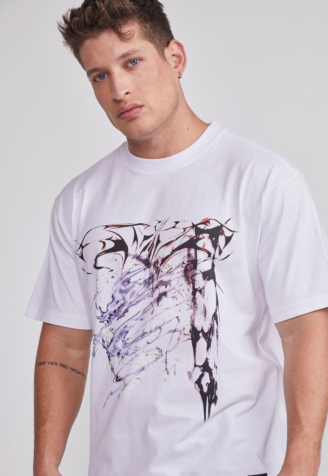 Polera Hombre Moda Print Crudo Sioux-2