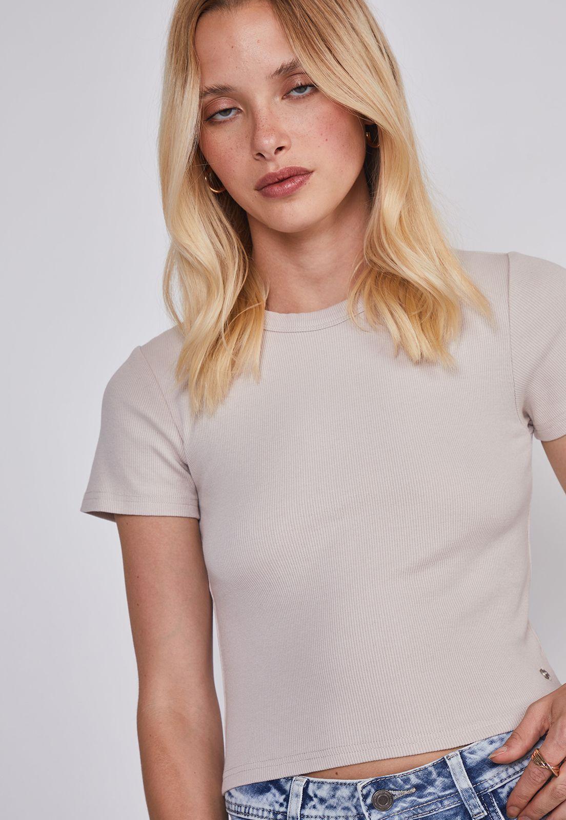 Polera Mujer Ajustada Crudo Sioux-1