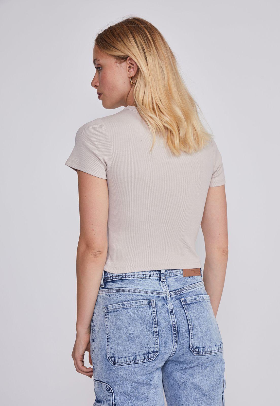 Polera Mujer Ajustada Crudo Sioux-3