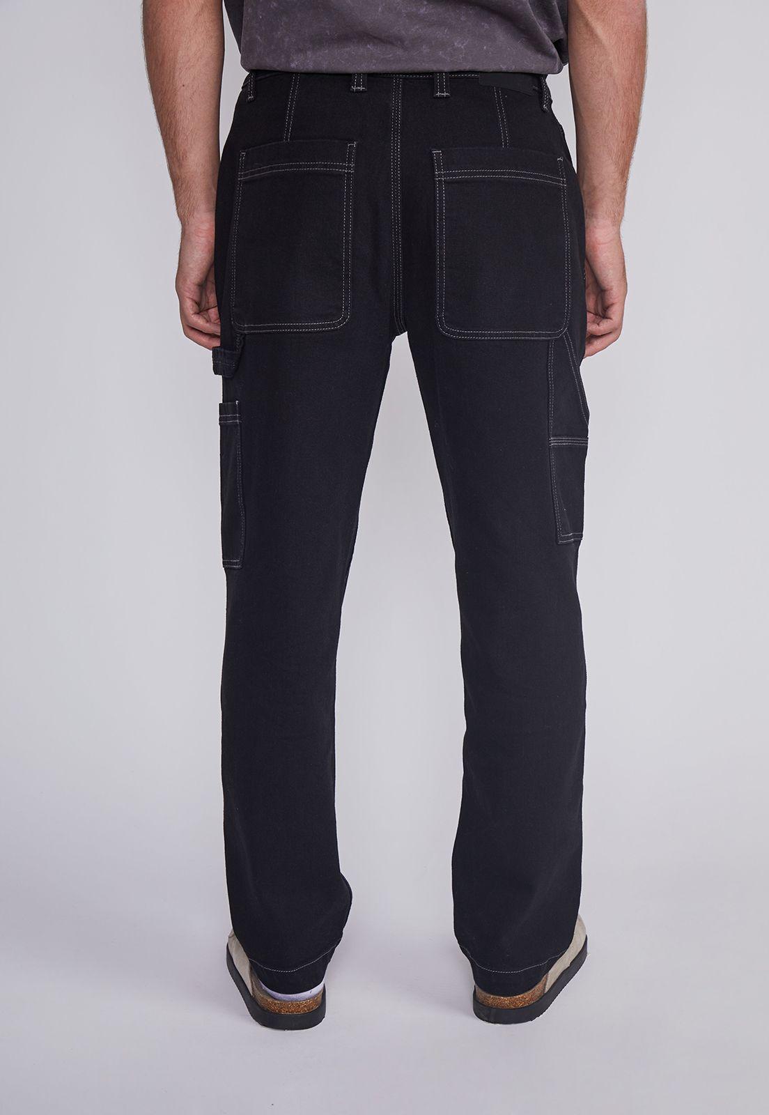 Jeans Hombre Carpintero Negro Sioux-3