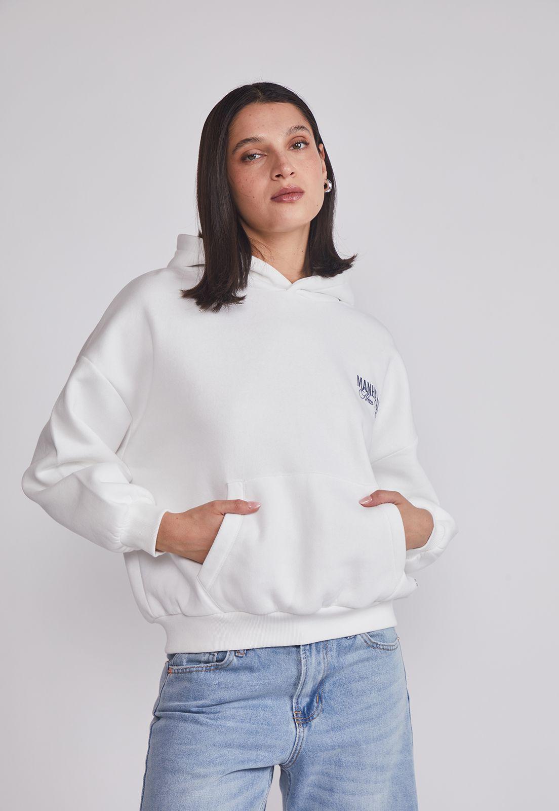 Polerón Mujer Estampado Espalda Crudo Sioux-0