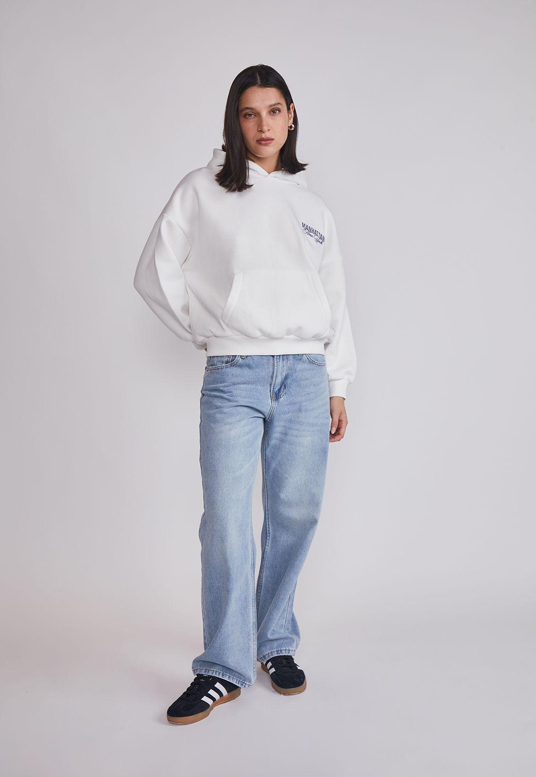 Polerón Mujer Estampado Espalda Crudo Sioux-4