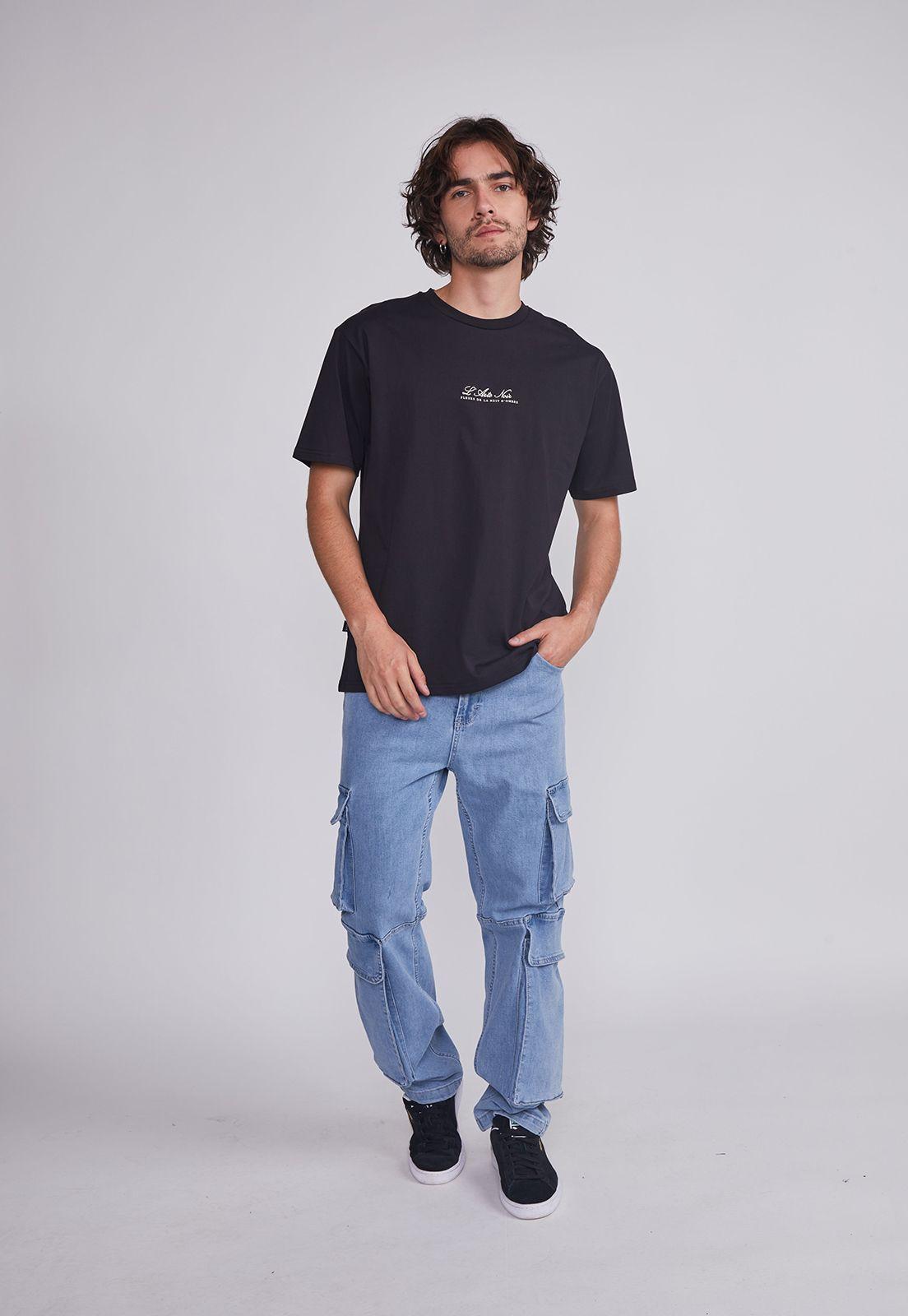 Jeans Hombre Celeste Azulado Cargo Claro Sioux-4