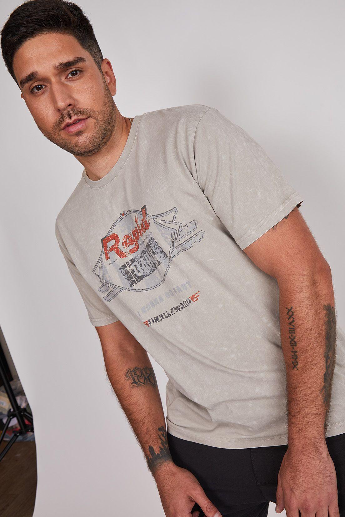 Polera Hombre Racing Boxy Gris Sioux-3