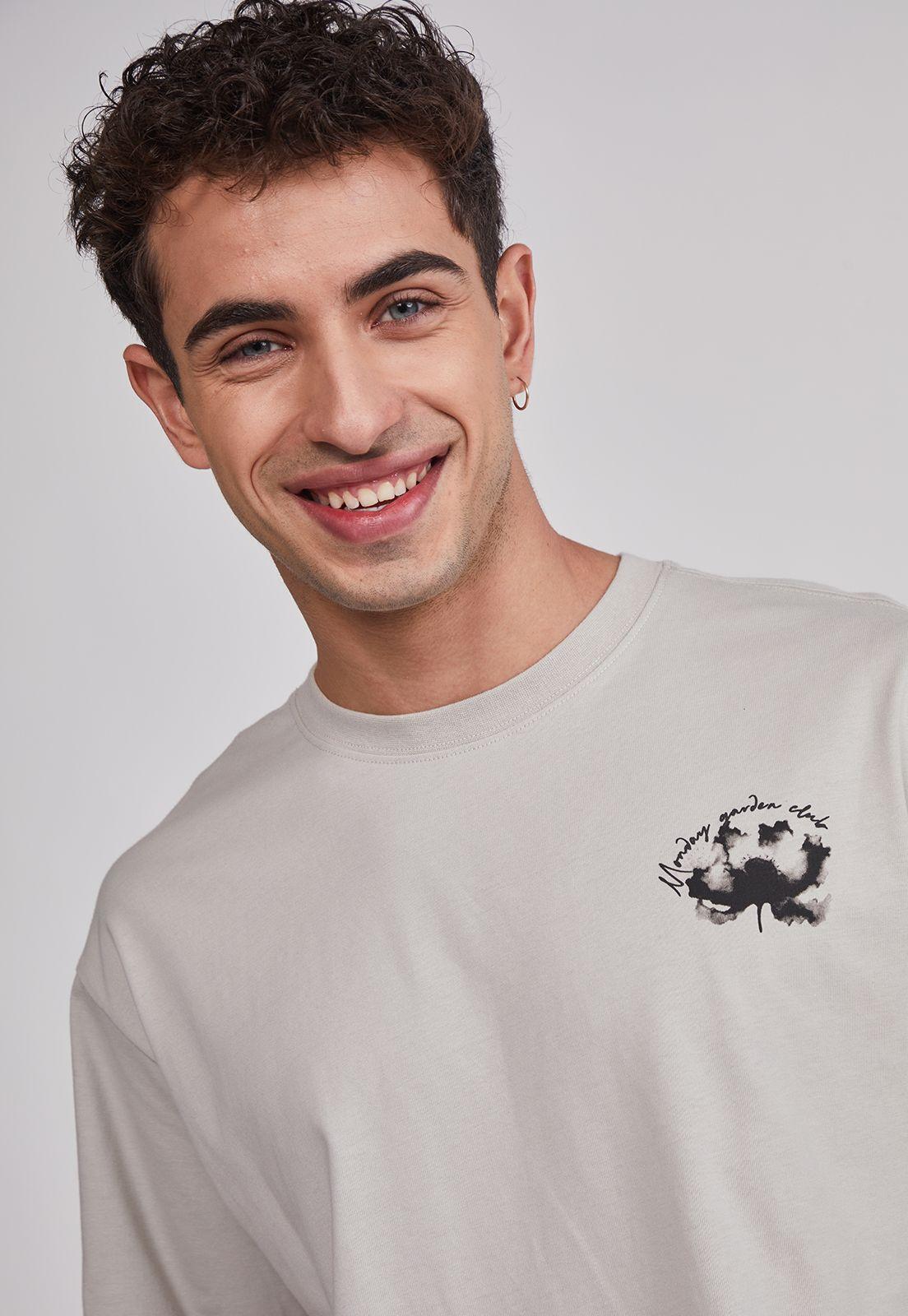 Polera Hombre Flor Byn Gris Sioux-2