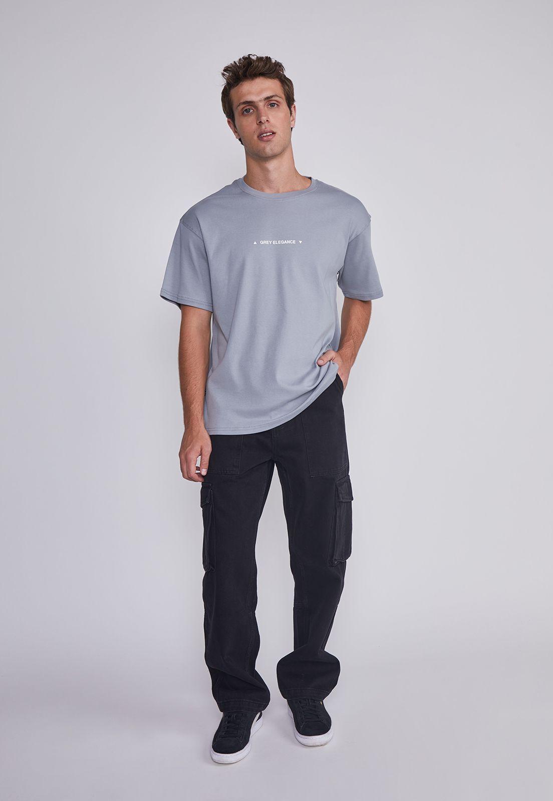 Polera Hombre Basica Gris Sioux-4