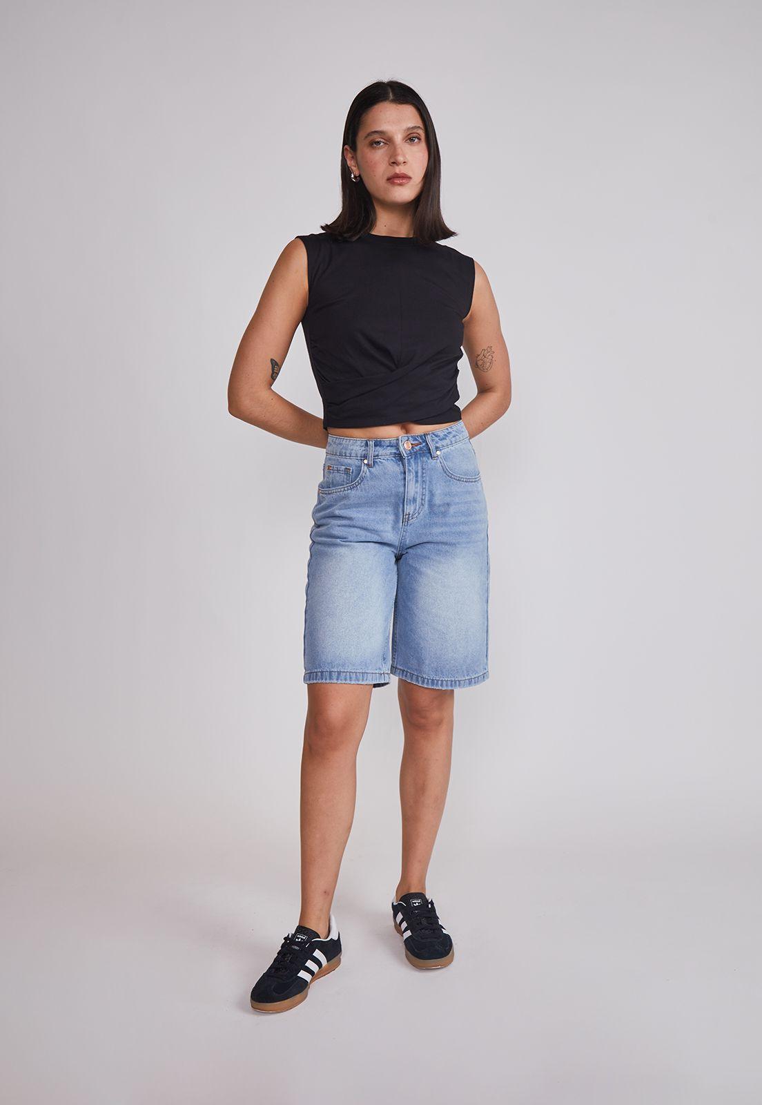 Peto Mujer Delantero Cruzado Negro Sioux-4