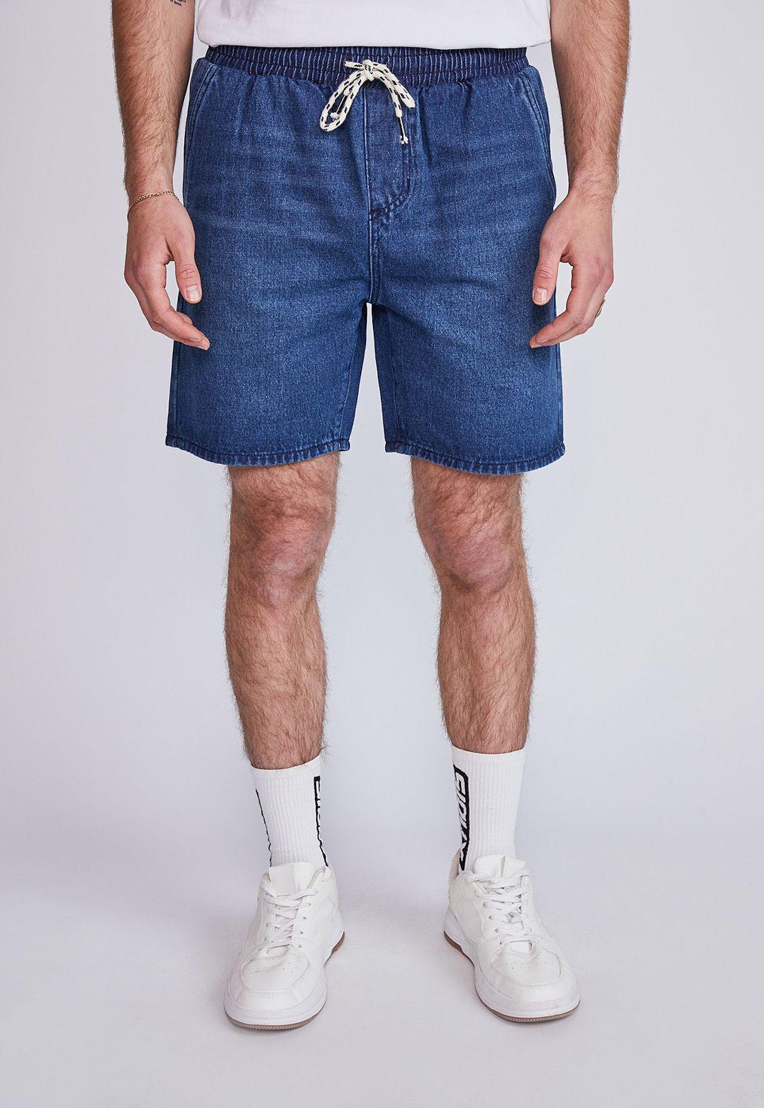 Bermuda Hombre Denim Pretica Elasticada Azul Sioux-0