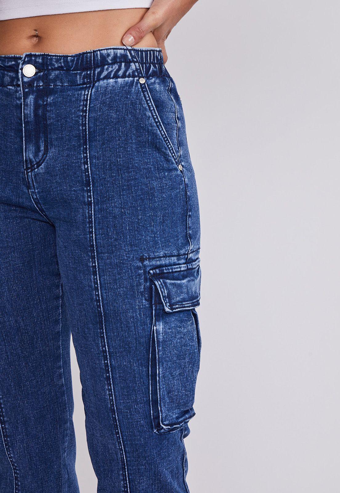 Jeans Mujer Azul Elasticados Bolsillos Carpintero Sioux-1