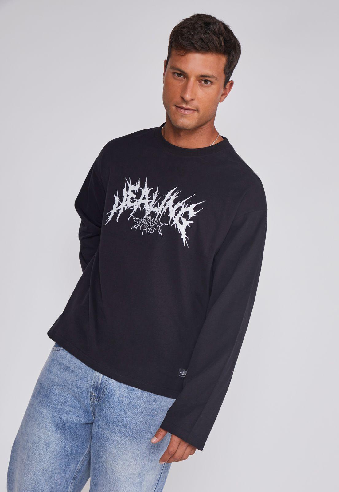 Polera Hombre Death Moda Negro Sioux-4