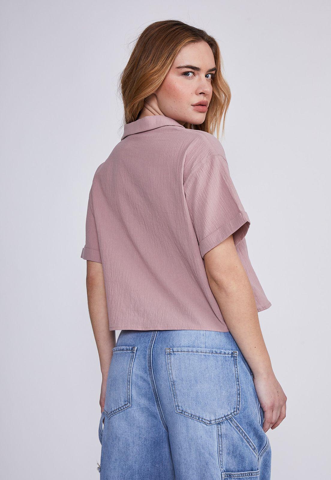 Blusa Mujer Rosado Con Botones Sioux-1