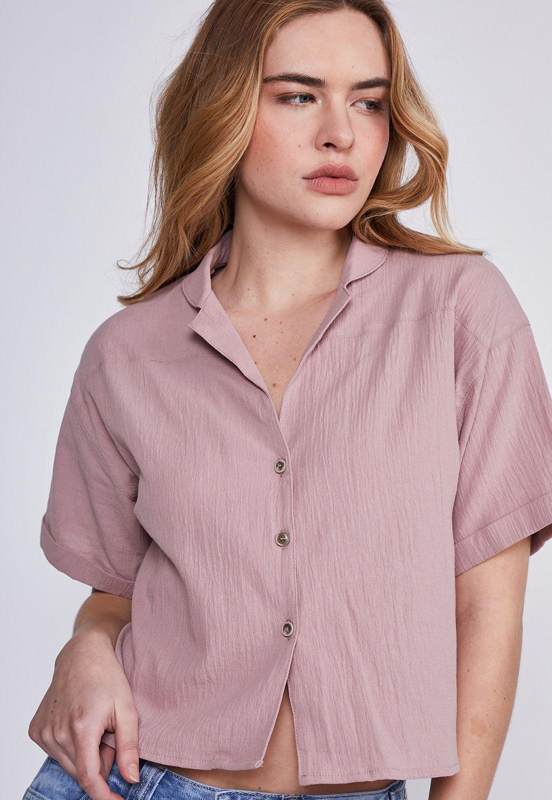 Blusa Mujer Rosado Con Botones Sioux-2