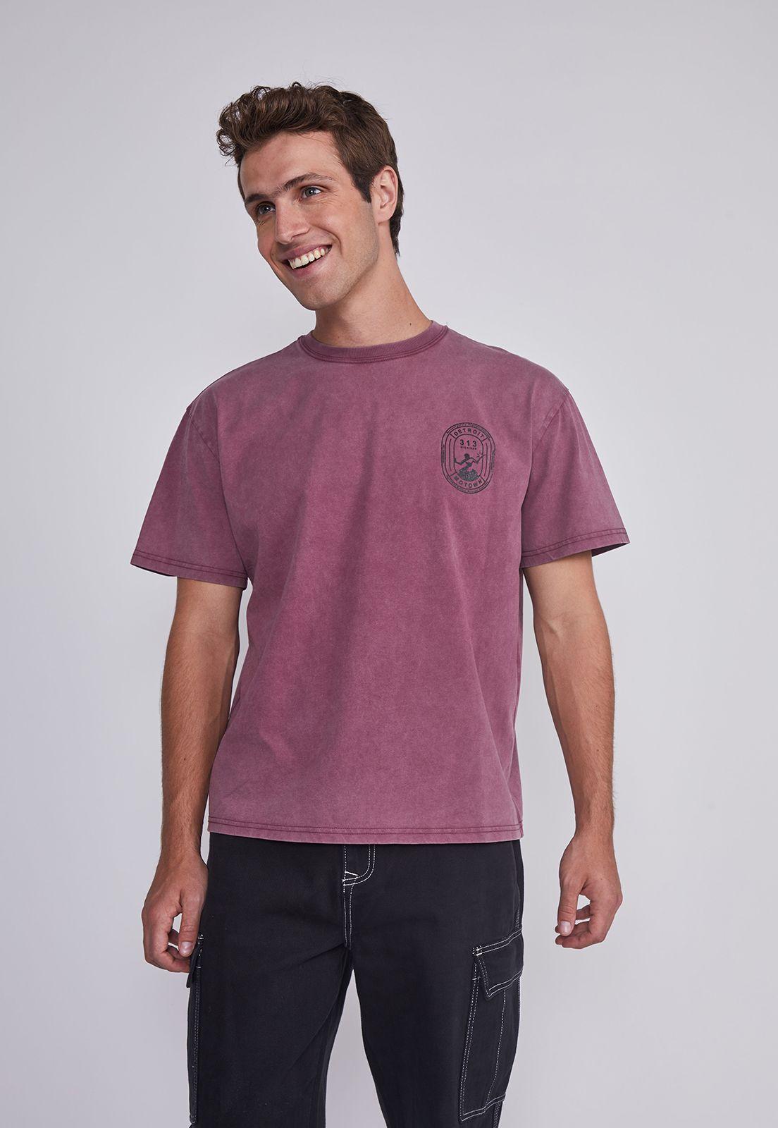 Polera Hombre Detroit Burdeo Sioux-0