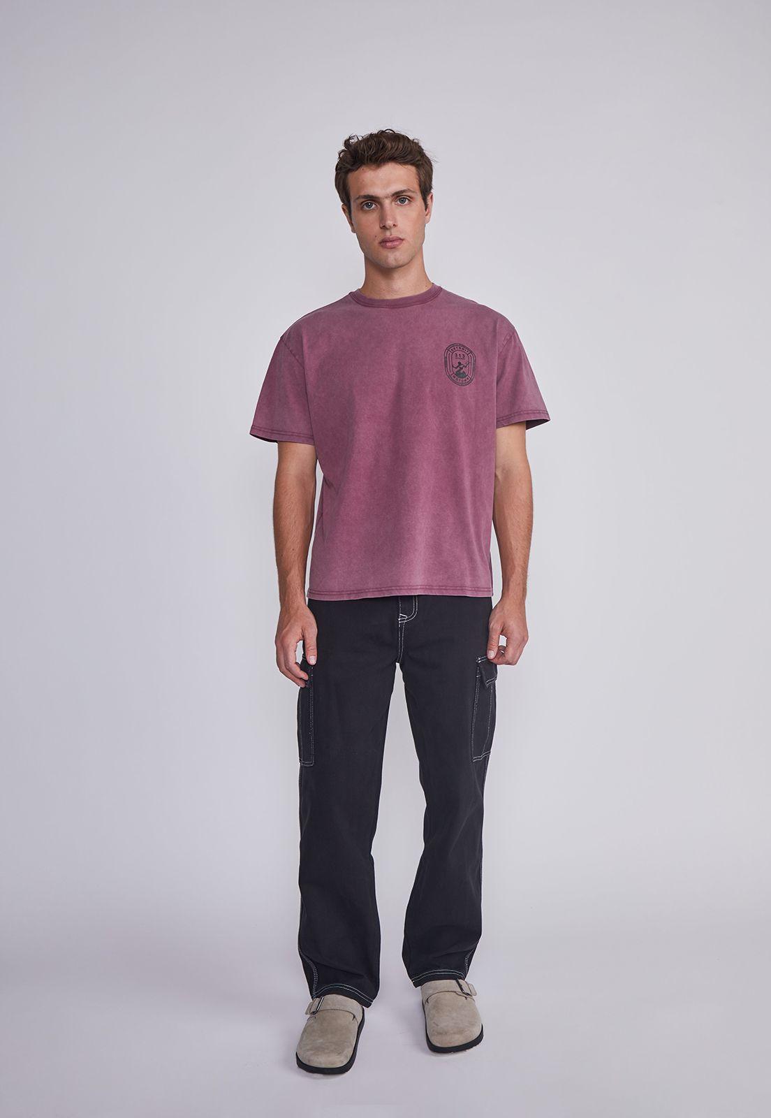 Polera Hombre Detroit Burdeo Sioux-4