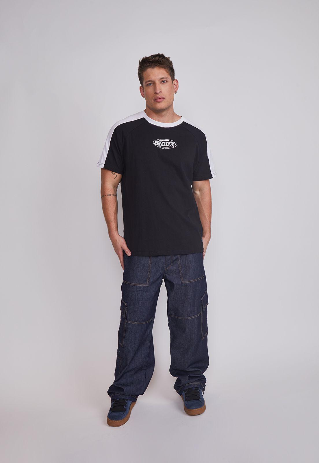 Jeans Hombre Skater Cargo Azul Sioux-3