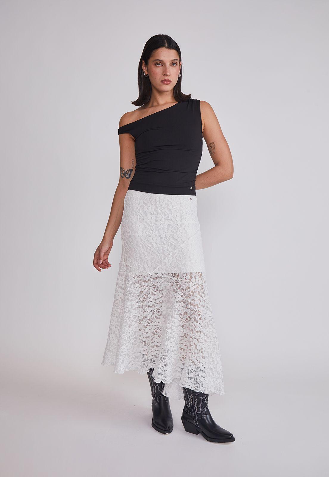 Peto Mujer Hombro Caído Negro Sioux-4