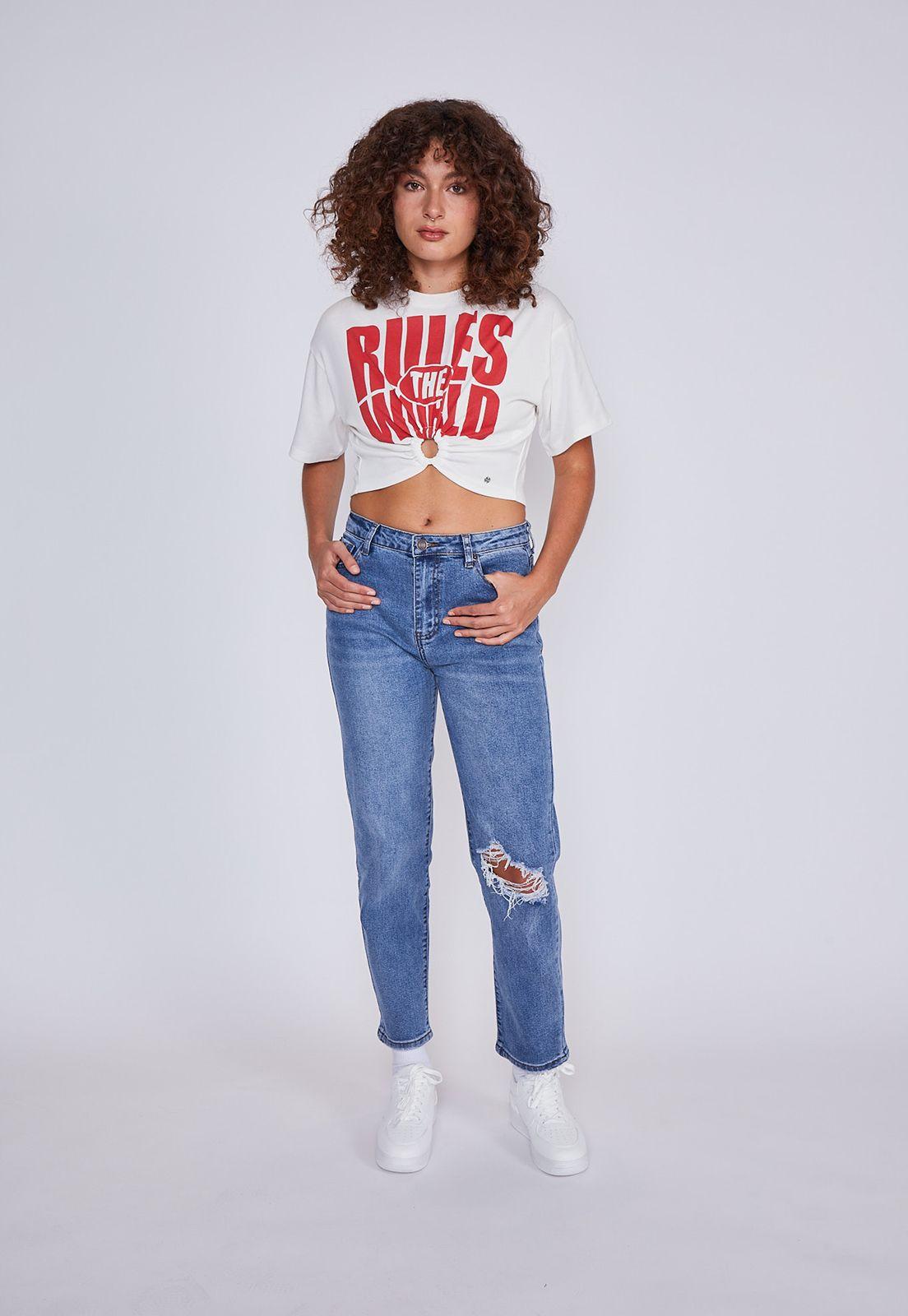 Polera Mujer Rules Crudo Sioux-3